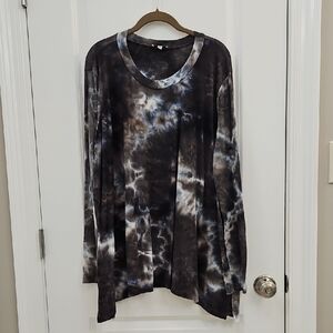 Tie-Dye Long Sleeve Women's Top